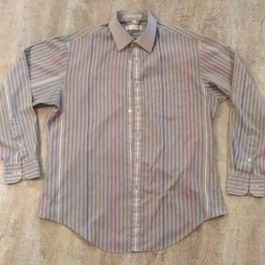 Mens Monte Carlo Casual Dress Button Down Long Sleeve Shirt Large
